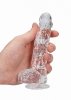Realistyczny penis na przyssawce dildo clear 15 cm